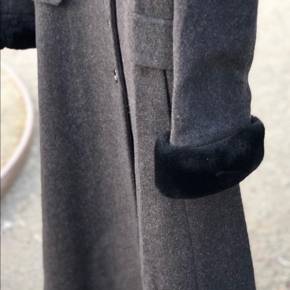 Nw Albert Nipon America Made Wool&Fur Coat, Sz 8p - image 5